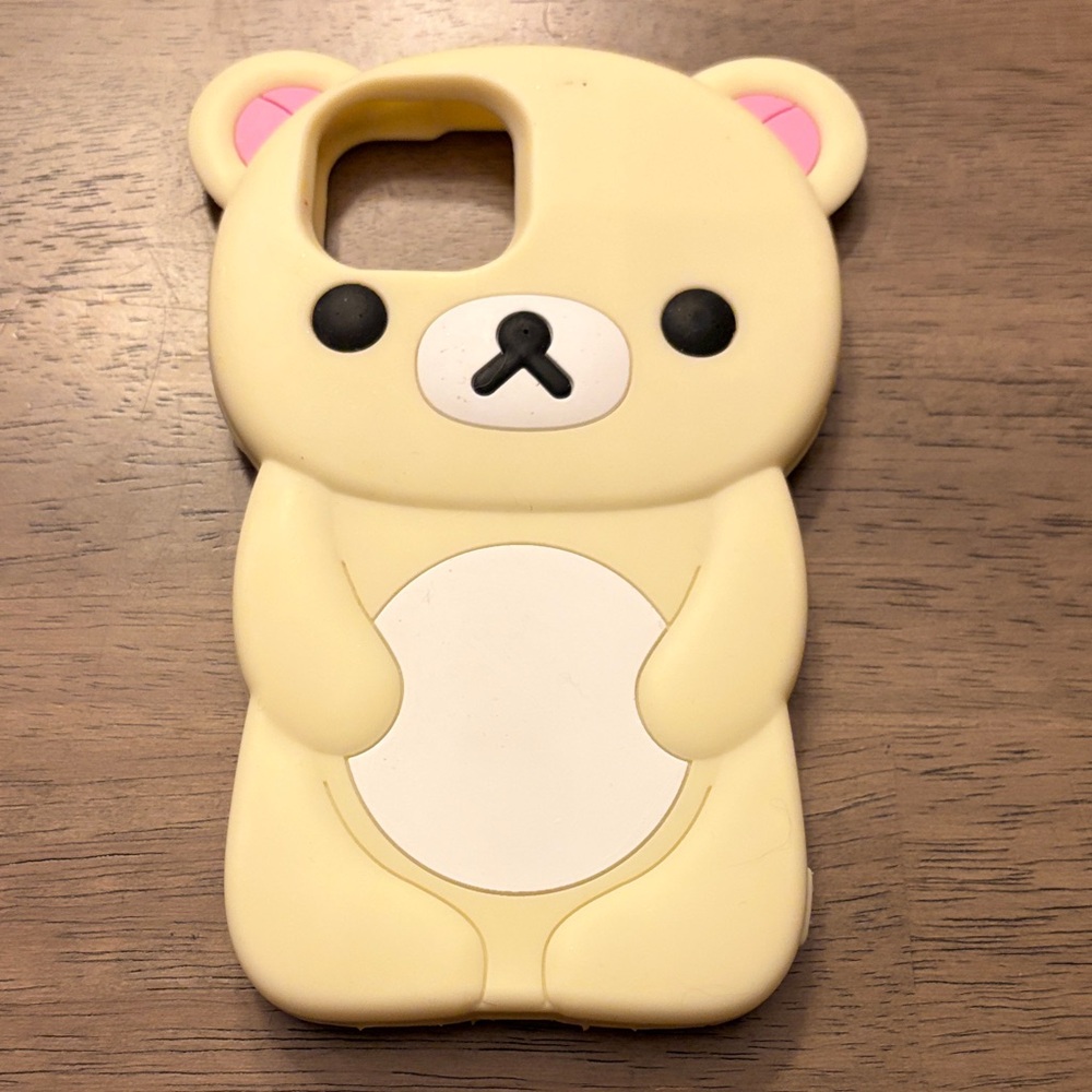 SHEIN Bear-Shaped Phone Case in Cream
